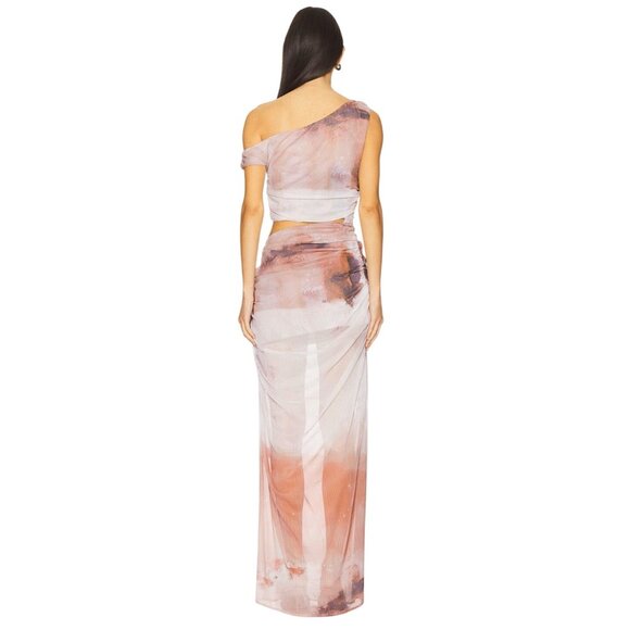 SNDYS Kilee Maxi Dress in Print Small New Womens Cut out Gown - Picture 3 of 16